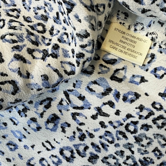 Lovestitch Blue Leopard Print Cowl Neck Cami Top NWT Adjustable Straps Y2K - Picture 7 of 11